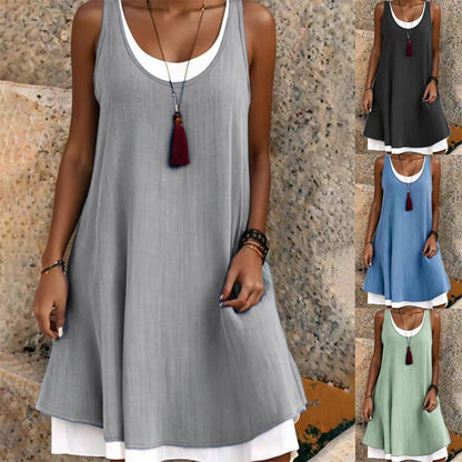 Rochie casual pentru femei cu vestă lejeră