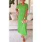 💖Femei Casual Hollow Maxi rochie Două piese Set