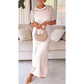 💖Femei Casual Hollow Maxi rochie Două piese Set