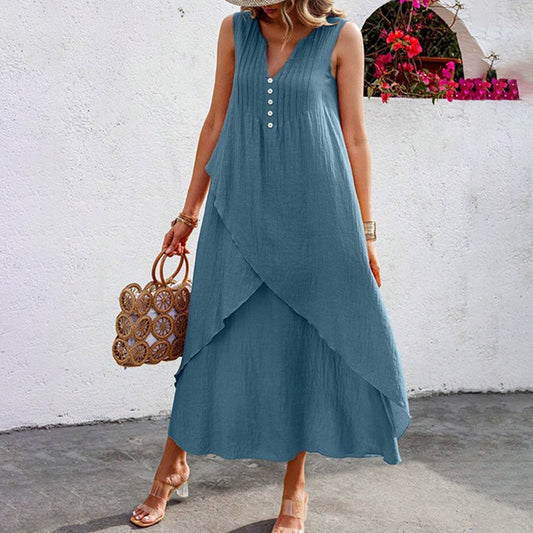 Rochie casual fără mâneci
