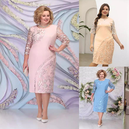 Rochie elegantă din dantelă florală