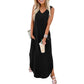 👗Rochie lungă de plajă imprimată fără mâneci, lejeră