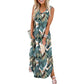 👗Rochie lungă de plajă imprimată fără mâneci, lejeră
