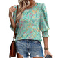 🌞 Bluze casual cu mânecă 3/4 pentru femei cu manșete adunate