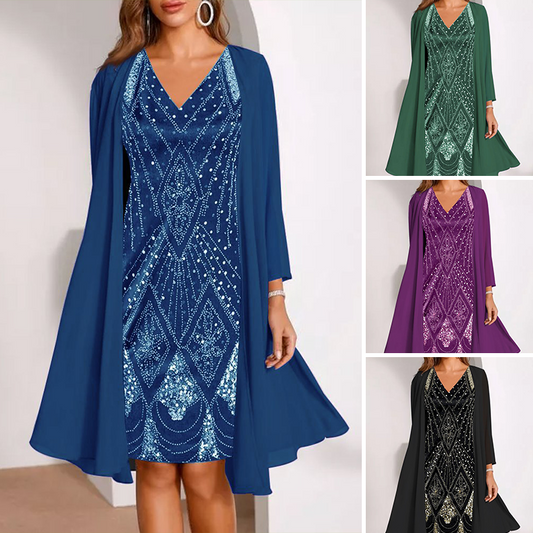 👗✨2025 New Style , rochie din sifon cu imprimare digitală 3D