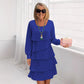【S-3XL】👗Rochie elegantă cu mânecă lungă, stratificată, cu volane