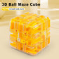 Puzzle distractiv cu labirint 3D și cub rotativ