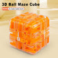 Puzzle distractiv cu labirint 3D și cub rotativ