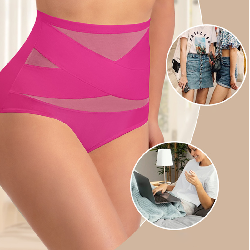 🌸 Letzter Tag – 2 Packungen kaufen, 1 gratis ✨ Plus-Size-Slip mit hoher Taille und kreuzförmiger Bauchstraffung