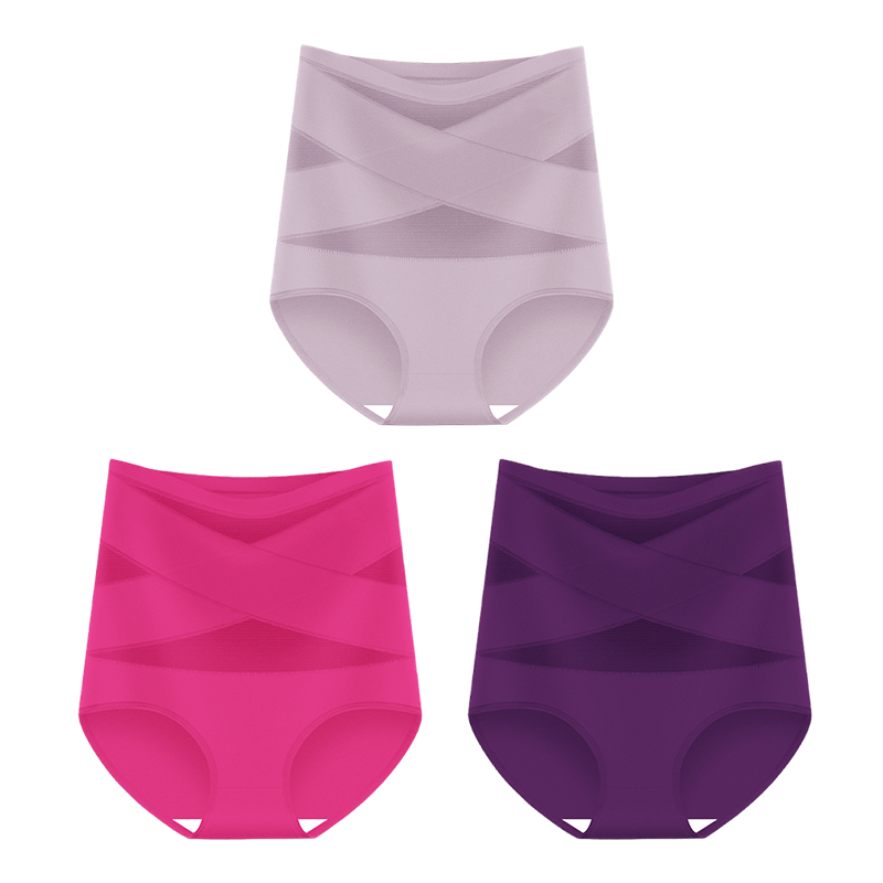 🌸 Letzter Tag – 2 Packungen kaufen, 1 gratis ✨ Plus-Size-Slip mit hoher Taille und kreuzförmiger Bauchstraffung