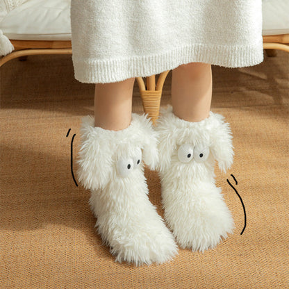 LETZTER TAG DES SALE – 50 % RABATT⚡ÜBER 50.000 VERKAUFT💕Plüsch-Hausschuhe für Damen, Socken, Bodensocken, Winter, für zu Hause, dick, mit Fleece gefüttert, rutschfest, Plüsch-Schneesocken für Erwachsene, Schuhüberzüge