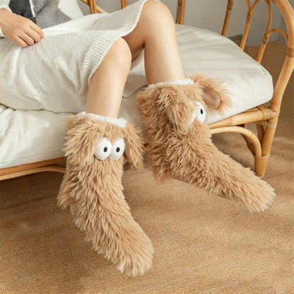 LETZTER TAG DES SALE – 50 % RABATT⚡ÜBER 50.000 VERKAUFT💕Plüsch-Hausschuhe für Damen, Socken, Bodensocken, Winter, für zu Hause, dick, mit Fleece gefüttert, rutschfest, Plüsch-Schneesocken für Erwachsene, Schuhüberzüge