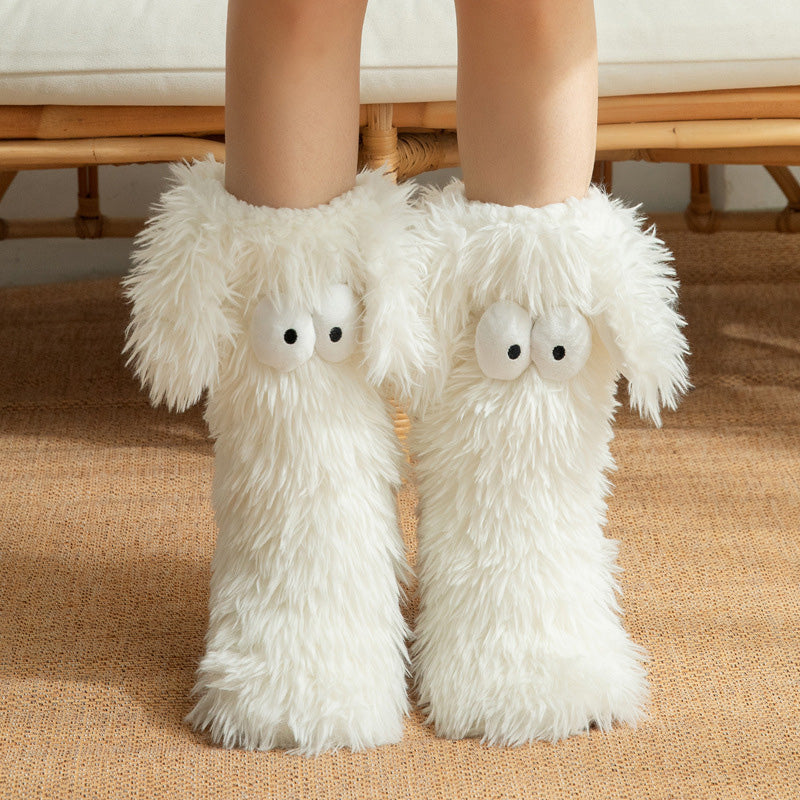 LETZTER TAG DES SALE – 50 % RABATT⚡ÜBER 50.000 VERKAUFT💕Plüsch-Hausschuhe für Damen, Socken, Bodensocken, Winter, für zu Hause, dick, mit Fleece gefüttert, rutschfest, Plüsch-Schneesocken für Erwachsene, Schuhüberzüge