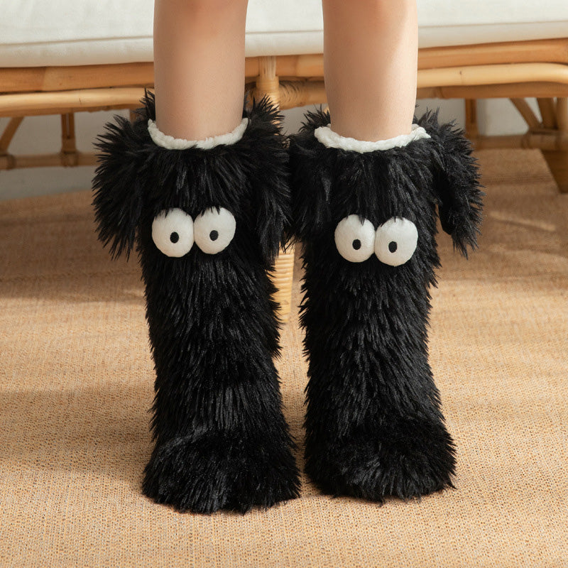 LETZTER TAG DES SALE – 50 % RABATT⚡ÜBER 50.000 VERKAUFT💕Plüsch-Hausschuhe für Damen, Socken, Bodensocken, Winter, für zu Hause, dick, mit Fleece gefüttert, rutschfest, Plüsch-Schneesocken für Erwachsene, Schuhüberzüge