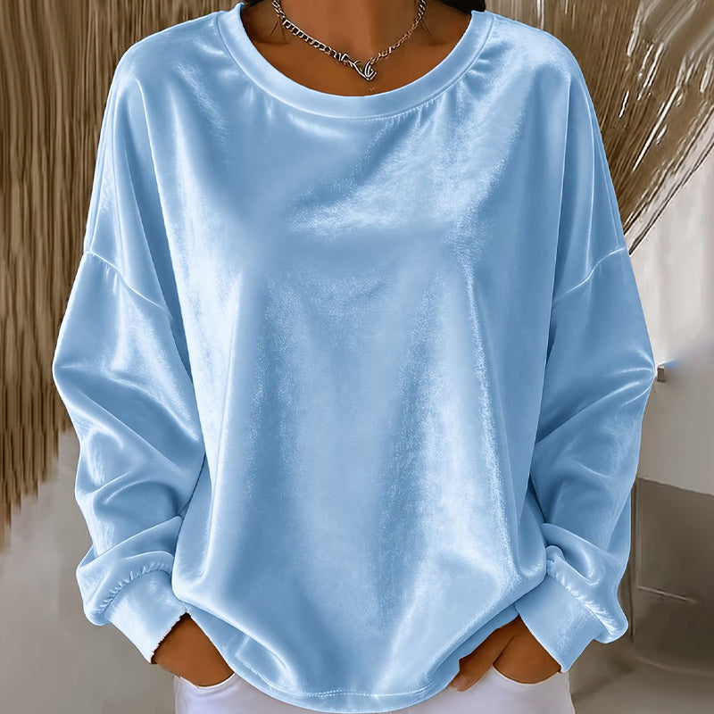 👚 Langärmliges Shirt mit Rundhalsausschnitt – weich und vielseitig für Komfort im Alltag