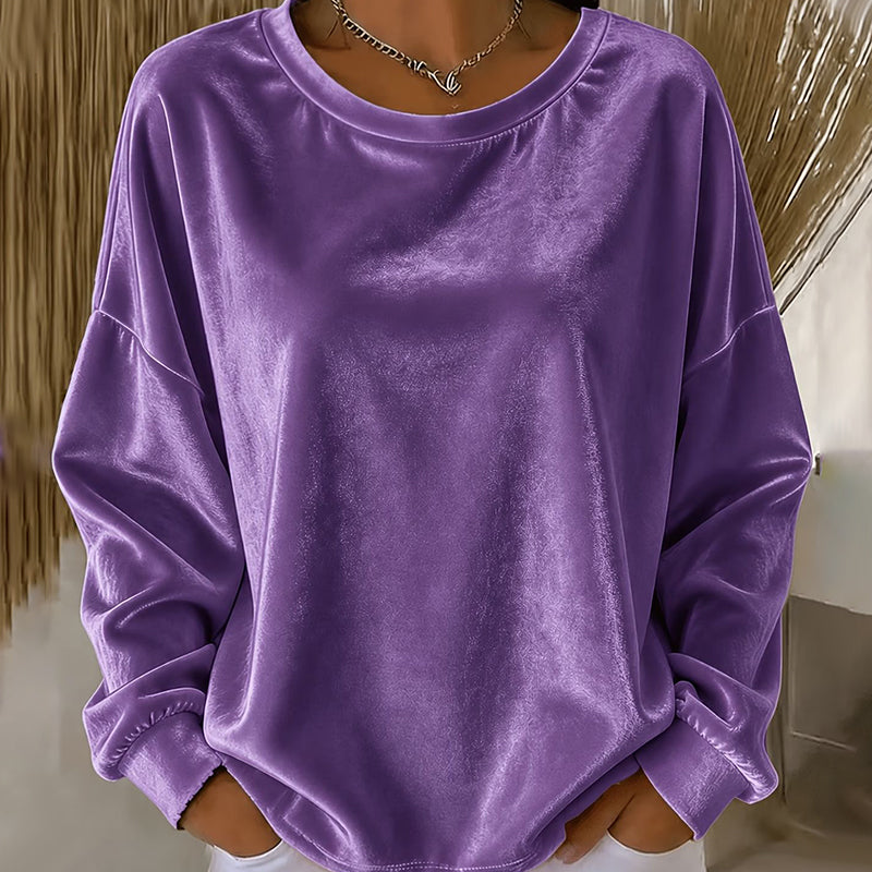 👚 Langärmliges Shirt mit Rundhalsausschnitt – weich und vielseitig für Komfort im Alltag