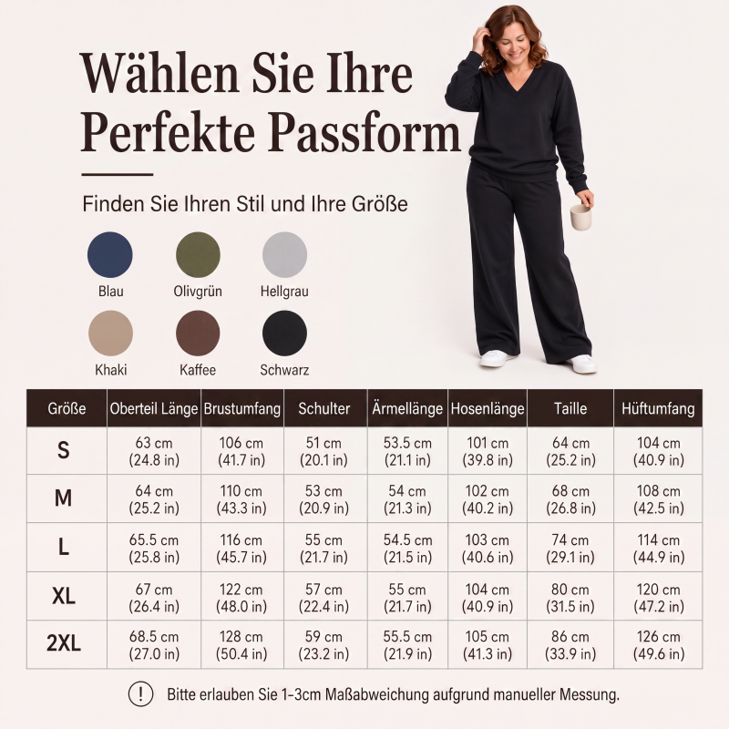 ✨Neu Eingetroffen! Schulterfreies Sweatshirt- und Hose-Set für Damen