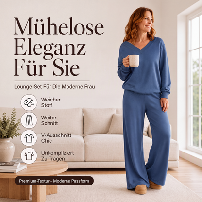 ✨Neu Eingetroffen! Schulterfreies Sweatshirt- und Hose-Set für Damen