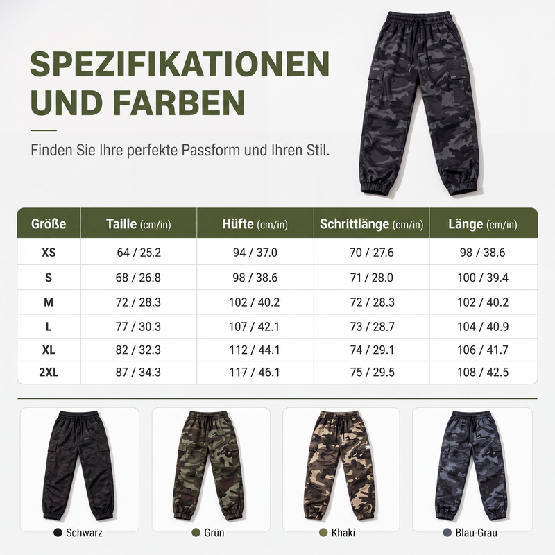 🌟Jetzt im Trend 👖 Leichte Cargo-Jogginghose – praktische Taschen & bequeme Passform für unterwegs