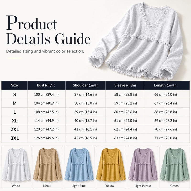 💎👚 Neuheiten – Zeitlich begrenztes Angebot – Damen lässiges V-Ausschnitt-Langarm-Oberteil