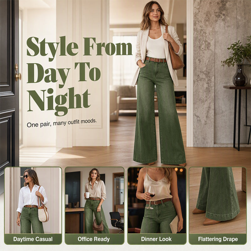 ✨Begrenzter Vorrat verfügbar, nicht verpassen!🔥🔥Beinverlängernde Wide-Leg Jeans