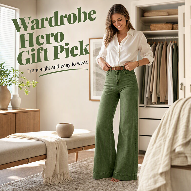 ✨Begrenzter Vorrat verfügbar, nicht verpassen!🔥🔥Beinverlängernde Wide-Leg Jeans