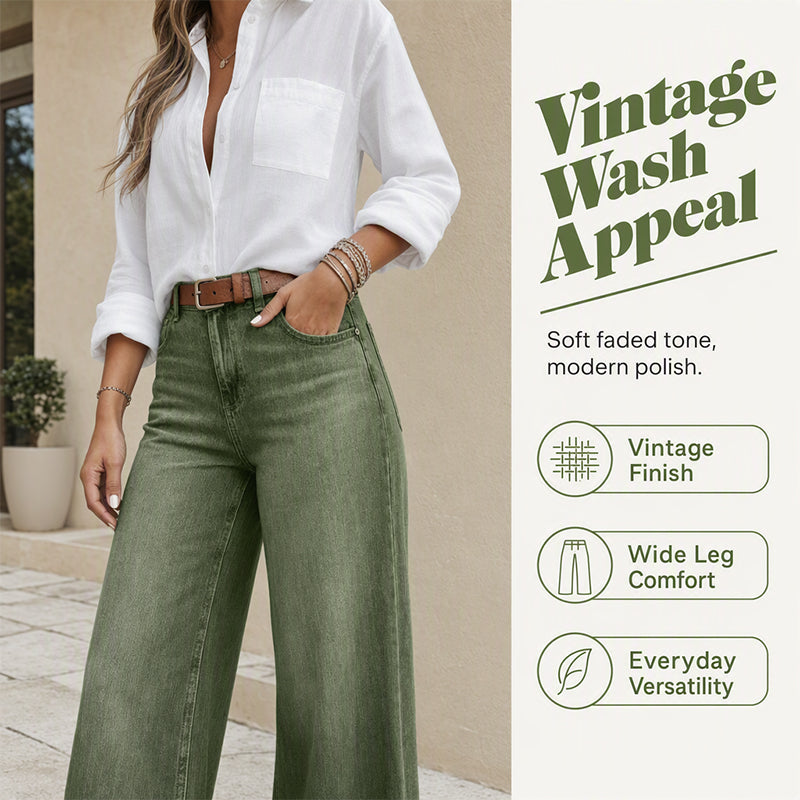 ✨Begrenzter Vorrat verfügbar, nicht verpassen!🔥🔥Beinverlängernde Wide-Leg Jeans