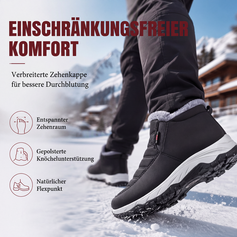 👢 Warme Füße ohne lästiges Schnüren – Winter-Slip-On Boots mit Plüschfutter