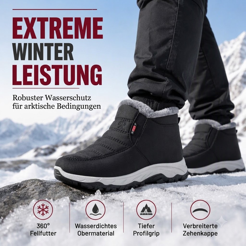 👢 Warme Füße ohne lästiges Schnüren – Winter-Slip-On Boots mit Plüschfutter