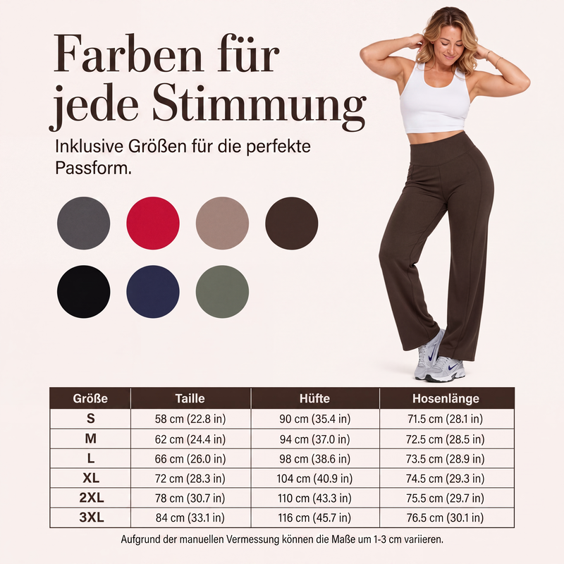✨ Weite Damen Yogahose – Hohe Taille ohne Einschneiden, angenehmer Tragekomfort ⚡