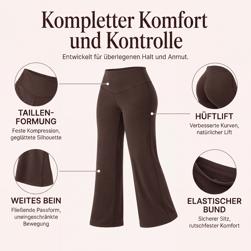✨ Weite Damen Yogahose – Hohe Taille ohne Einschneiden, angenehmer Tragekomfort ⚡