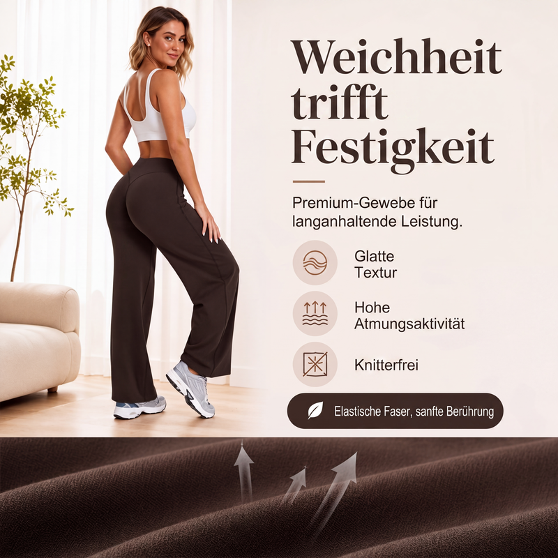✨ Weite Damen Yogahose – Hohe Taille ohne Einschneiden, angenehmer Tragekomfort ⚡