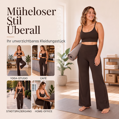 ✨ Weite Damen Yogahose – Hohe Taille ohne Einschneiden, angenehmer Tragekomfort ⚡