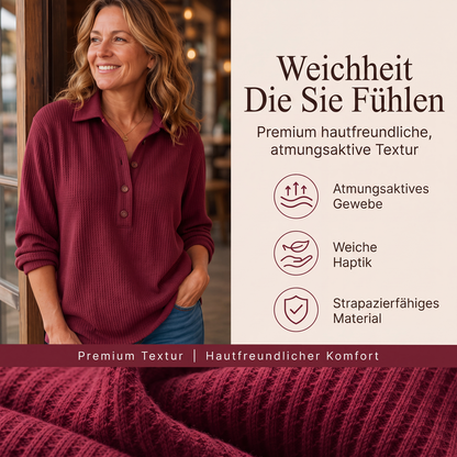 👚⭐ Top-bewertet – Waffel-Henley – zeitlos und bequem