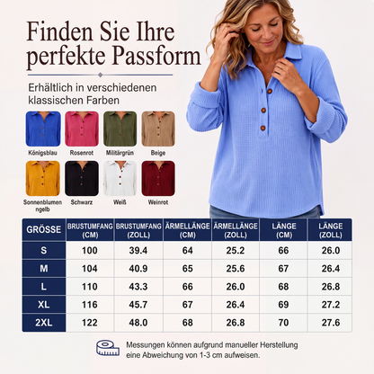 👚⭐ Top-bewertet – Waffel-Henley – zeitlos und bequem
