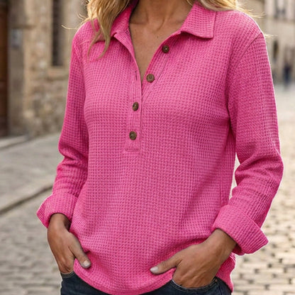 👚⭐ Top-bewertet – Waffel-Henley – zeitlos und bequem