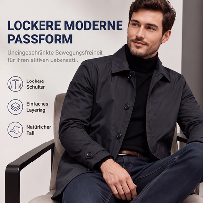 🍂Herbstneuheit🎉🔥Über 30.000 Mal verkauft!🧥Wasserdichter mittellanger Trenchcoat für Herren