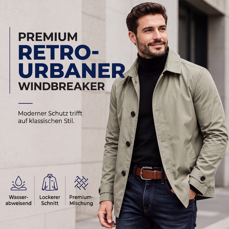 🍂Herbstneuheit🎉🔥Über 30.000 Mal verkauft!🧥Wasserdichter mittellanger Trenchcoat für Herren