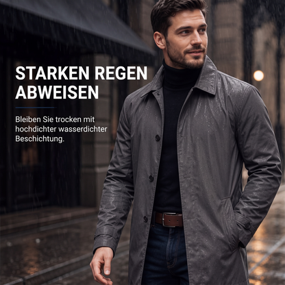 🍂Herbstneuheit🎉🔥Über 30.000 Mal verkauft!🧥Wasserdichter mittellanger Trenchcoat für Herren