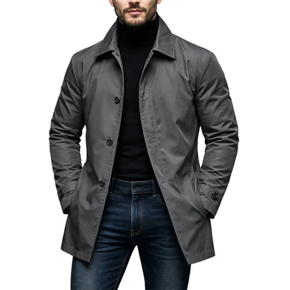 🍂Herbstneuheit🎉🔥Über 30.000 Mal verkauft!🧥Wasserdichter mittellanger Trenchcoat für Herren