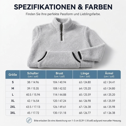 📢🎉50%Rabatt!!!🛍️✨Damen-Sweatshirt mit halbem Reißverschluss aus warmem Plüsch