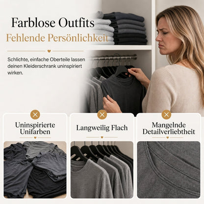 🛍️✨Langärmliges Strickoberteil mit V-Ausschnitt für Damen