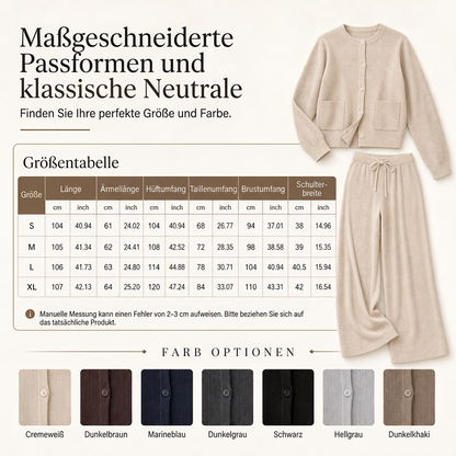 📢📢50%Rabatt!!!🎉✨Legeres zweiteiliges Strickset für Damen: Strickcardigan und Weite-Hose
