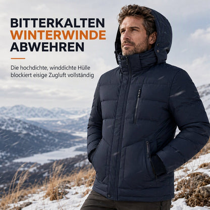 👍👍Der niedrigste Preis, aber die beste Qualität!✨ Holen Sie sich jetzt! Herren-Wintermantel mit Fleecefutter und abnehmbarer Kapuze