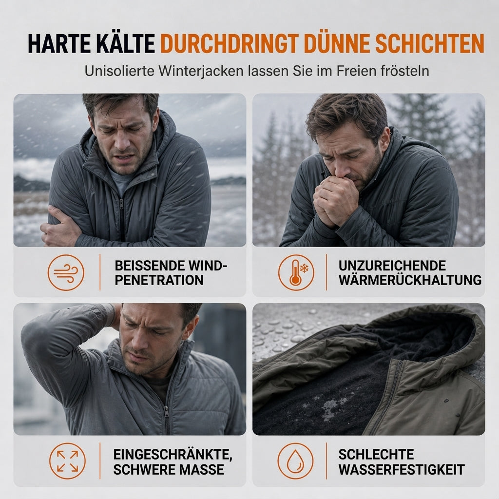 👍👍Der niedrigste Preis, aber die beste Qualität!✨ Holen Sie sich jetzt! Herren-Wintermantel mit Fleecefutter und abnehmbarer Kapuze