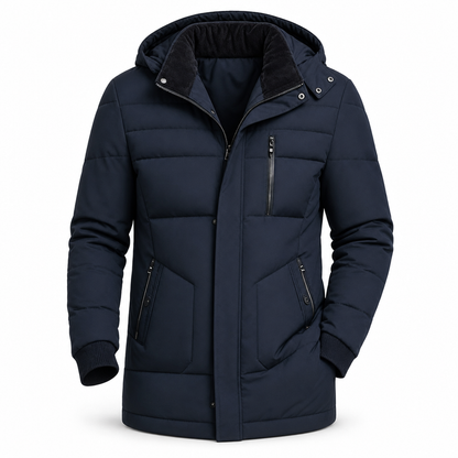 👍👍Der niedrigste Preis, aber die beste Qualität!✨ Holen Sie sich jetzt! Herren-Wintermantel mit Fleecefutter und abnehmbarer Kapuze