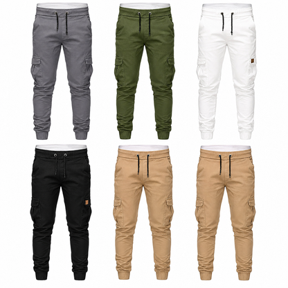 Qualität überzeugt! Cargo-Jogginghose für Herren, unifarben, im lässigen Stil
