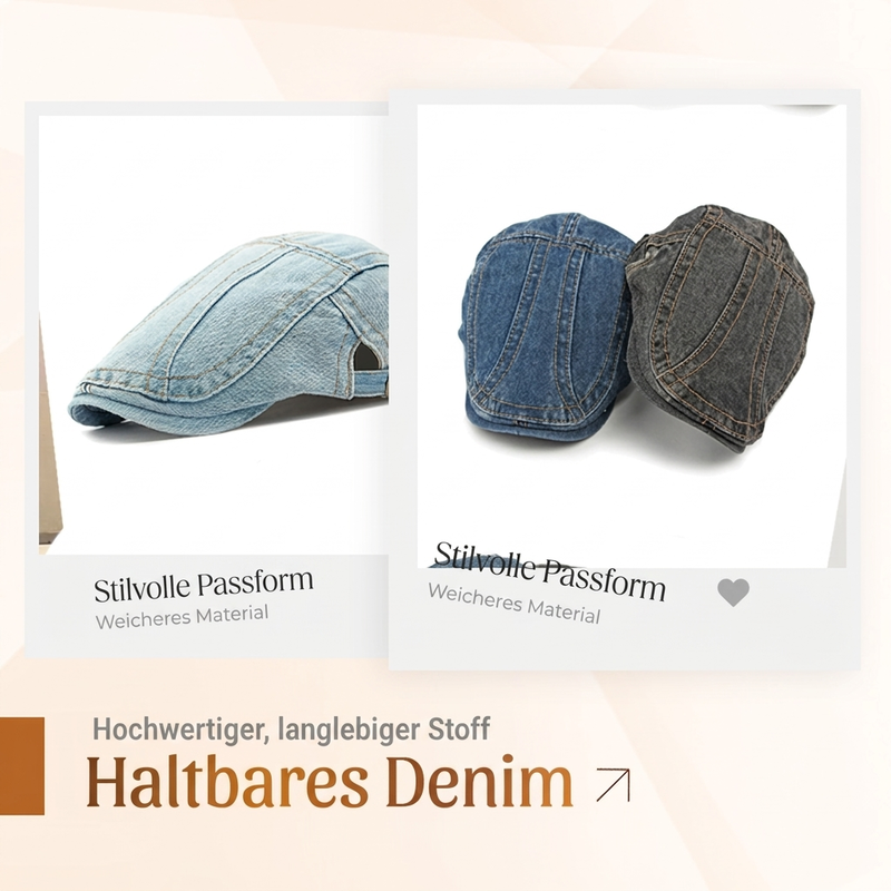 🧢 Unisex Jeans-Fahrermütze – Lässig, bequem & immer passend – Jetzt 50% Rabatt!