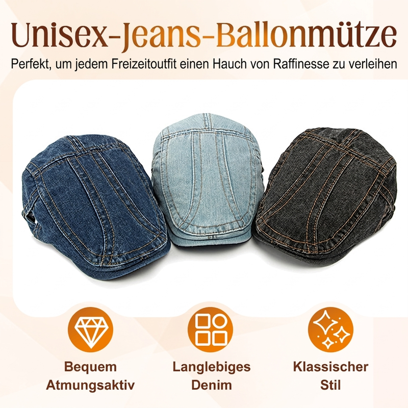 🧢 Unisex Jeans-Fahrermütze – Lässig, bequem & immer passend – Jetzt 50% Rabatt!