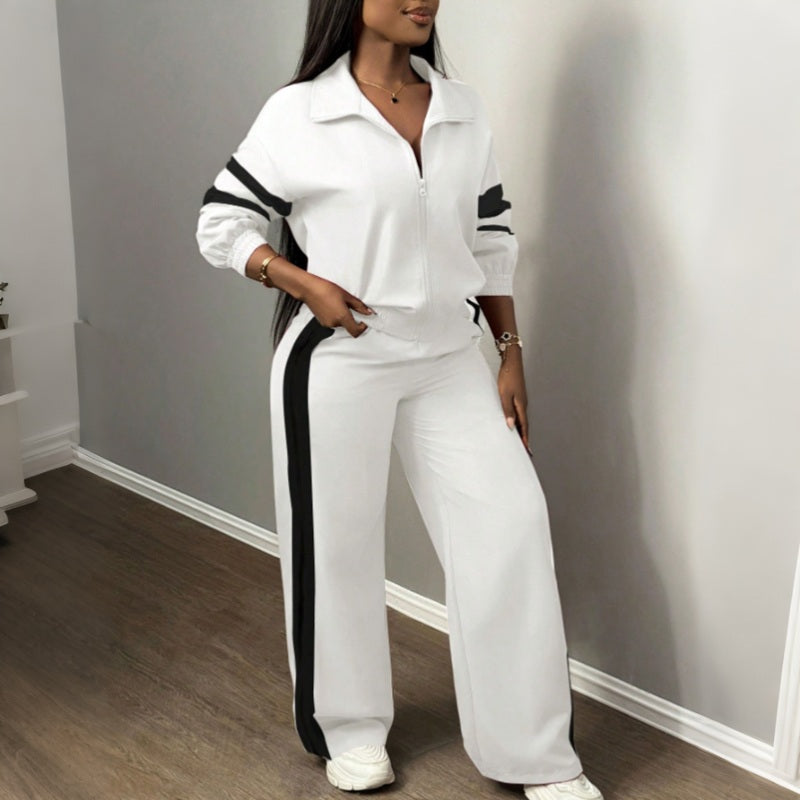 📢🎉50%Rabatt!!!🛍️✨ Damen-Casual-Sweatshirt & Weithosen-Set – Bequem, lässig & immer passend
